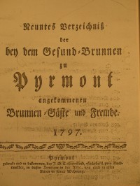 Gesund-Brunnen zu Pyrmont Anno 1797 - 9. Fortsetzung