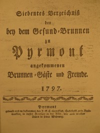 Gesund-Brunnen zu Pyrmont Anno 1797 - 7. Fortsetzung
