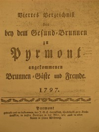 Gesund-Brunnen zu Pyrmont Anno 1797 - 4. Fortsetzung