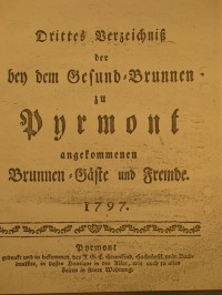 Gesund-Brunnen zu Pyrmont Anno 1797 - 3. Fortsetzung