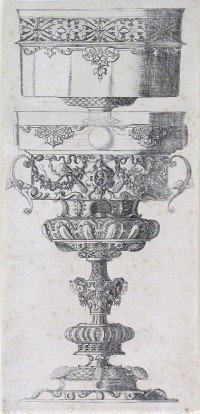 Entwurf für einen reich verzierten Pokal