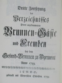 Brunnengäste und Fremden bei dem Gesundbrunnen zu Pyrmont 1759
