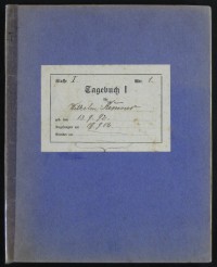 Heft "Tagebuch I" von Wilhelm Kemner