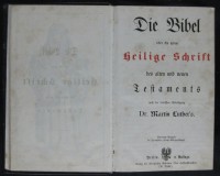Geschenkbibel mit Widmung der Prinzessin Elisabeth Ludovika von Bayern