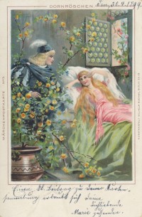 Märchenpostkarte No. 3 Dornröschen