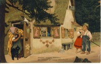 Hänsel und Gretel - Märchenpostkarte