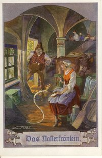 Das Natterkrönlein Märchenpostkarte