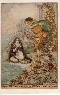 Das Märchen vom Meerweibchen Märchenpostkarte