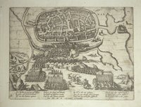 Alkmaar wird im September 1573 von den Spaniern ergebnislos belagert (Hogenberg)