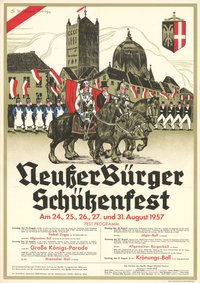 Festplakat Schützenfest Neuss 1957 (Aktive)