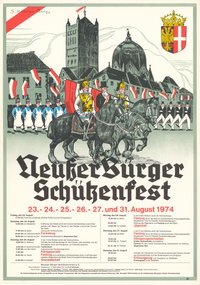 Festplakat Schützenfest Neuss 1974 (Aktive)