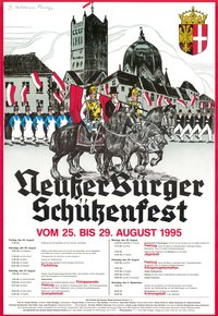 Festplakat Schützenfest Neuss 1995 (Sponsoren)