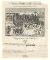 Festplakat Neusser Schützenfest von 1840