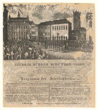 Festplakat Neusser Schützenfest von 1844