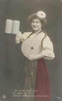 Postkarte "Frau mit zwei Krügen"