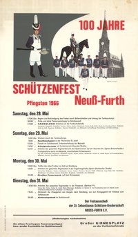 Festplakat Schützenfest Neuss-Furth 1966