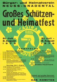 Festplakat Schützenfest Neuss-Gnadental 1976
