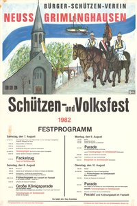 Festplakat Schützenfest Neuss-Grimlinghausen 1982