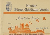 Festkarte Neuss 1951 (Presse)