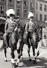 Neusser Grenadierkorps, Major Josef Tilmes und sein Adjutant Berni Schmitz, 1974