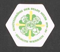 Bierdeckel "Schützenkönig Neuss Wickrath" 1979-1980