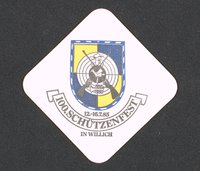 Bierdeckel "Schützenfest Willich" 1985