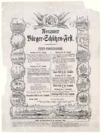 Festplakat Neusser Schützenfest von 1869