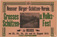 Festplakat Schützenfest Neuss 1913