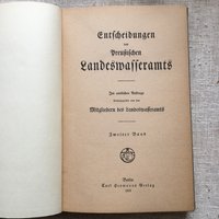 Entscheidungen Preußischen des Landeswasseramtes, 1922.
