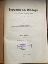 Bergwirtschaftliche Mitteilungen, 1911.