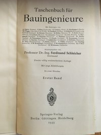 Taschenbuch für Bauingenieure, 1955.