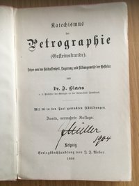 Petrographie, 1898.