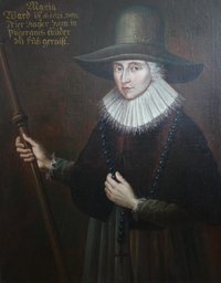 Porträt von Mary Ward (1585-1645) in Pilgertracht