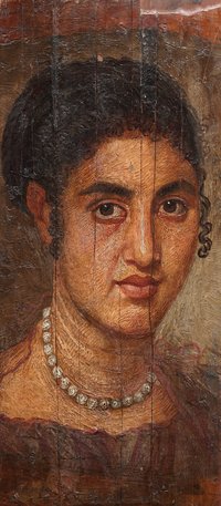 Mumienporträt einer Dame mittleren Alters