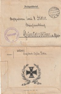 Feldpostbrief vom 16.4.1917 an Elisabeth Kern