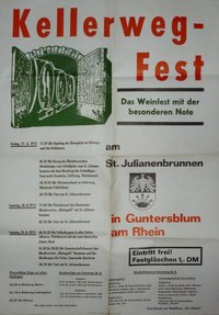 Guntersblumer Kellerwegfest Plakate 1973 bis 1975
