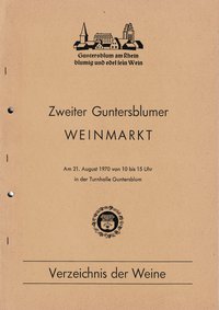 Guntersblumer Weinmarkt 1969 - 1970