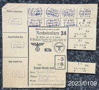 Reichsfettkarte Kinder Nr. 34 1942