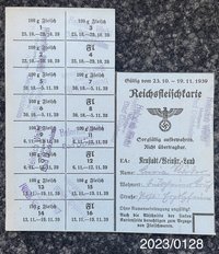 Reichsfleischkarte Oktober/November 1939