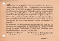 Einladungen Kunstverein Ludwigshafen an Dr. Münch, Kunsthistoriker Kaiserslautern 1948