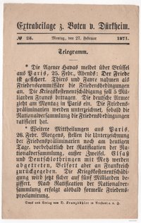 Extrabeilage zum Boten von Dürkheim No. 25 27.02.1871