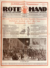 Satirezeitung Rote Hand Jubiläums-Nummer 1919