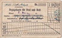 Bezugskarte für Brot und Kost 1943