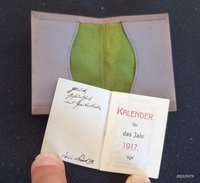 Miniaturkalender mit Hülle aus dem Jahr 1917