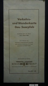 Verkehrs- und Wanderkarte Gau Saarpfalz