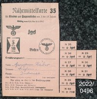 Nährmittelkarte Nr. 35 Jgd 1942