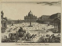 Vedute des Petersdoms und Petersplatz im Vatikan