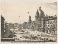 Veduta di Piazza Navona sopra le rovine del Circo Agonale