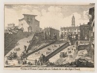 Veduta del Romano Campidoglio con Scalinata che va alla Chiesa d’Araceli