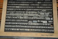 Steckschriftkästen mit unbekannten Schriftarten